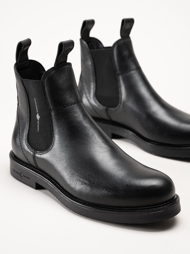 Canada Snow - Mount Marc - Svarta chelsea boots i skinn