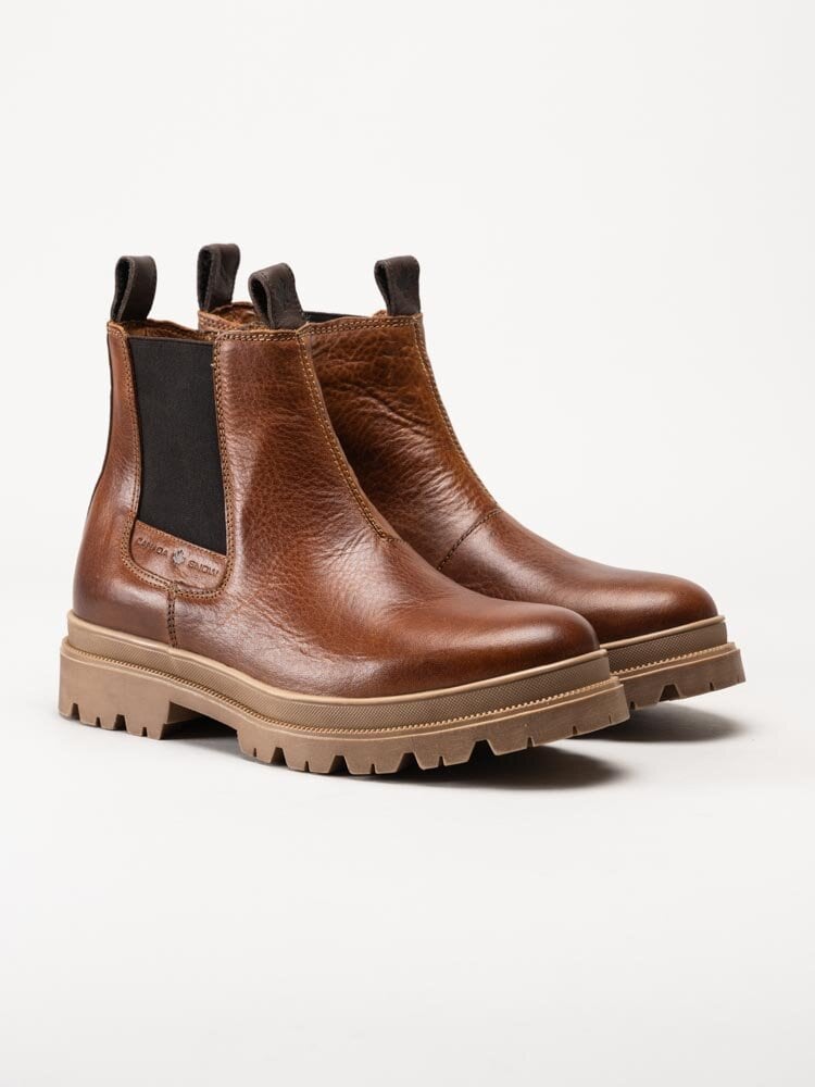 Canada Snow - Mount Hektor - Ljusbruna chelsea boots i skinn