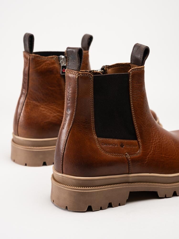 Canada Snow - Mount Hektor - Ljusbruna chelsea boots i skinn