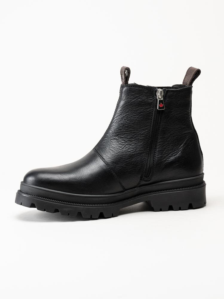 Canada Snow - Mount Hektor - Svarta fodrade chelsea boots i skinn