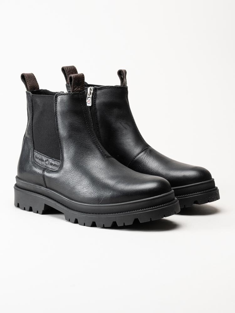 Canada Snow - Mount Hektor - Svarta fodrade chelsea boots i skinn