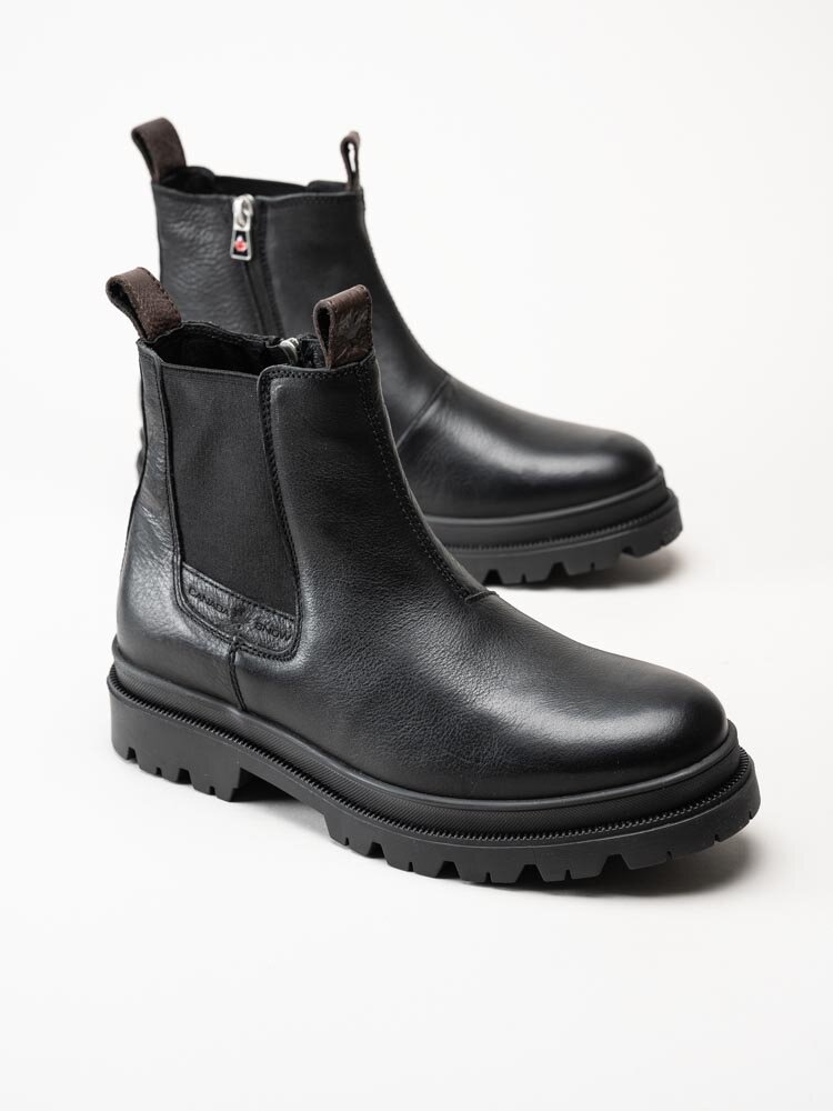 Canada Snow - Mount Hektor - Svarta fodrade chelsea boots i skinn