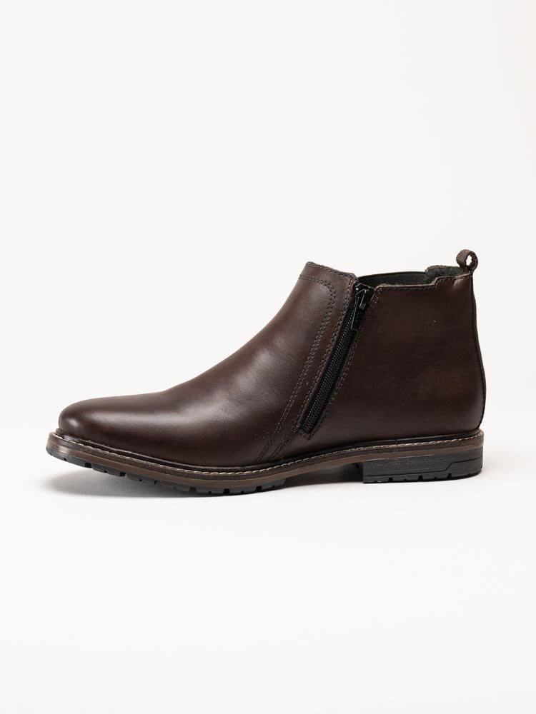 Rieker - Bruna låga chelsea boots i skinn