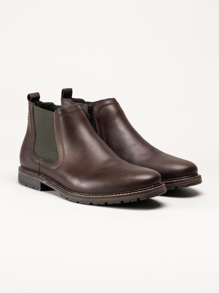 Rieker - Bruna låga chelsea boots i skinn