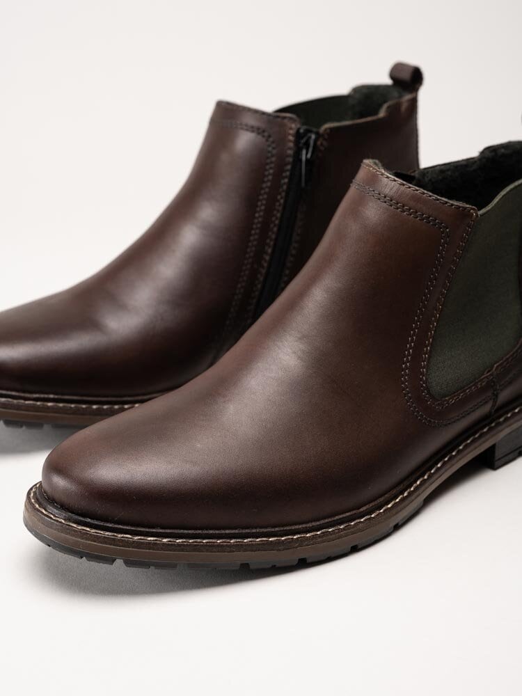 Rieker - Bruna låga chelsea boots i skinn