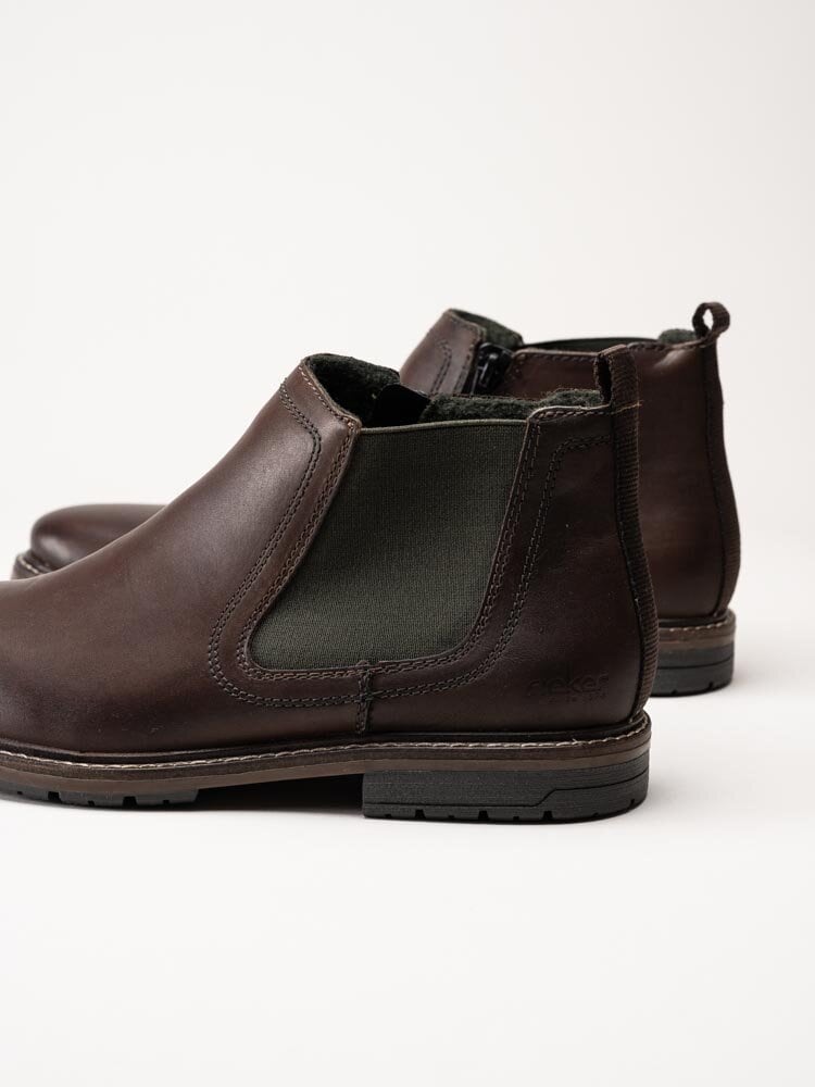 Rieker - Bruna låga chelsea boots i skinn