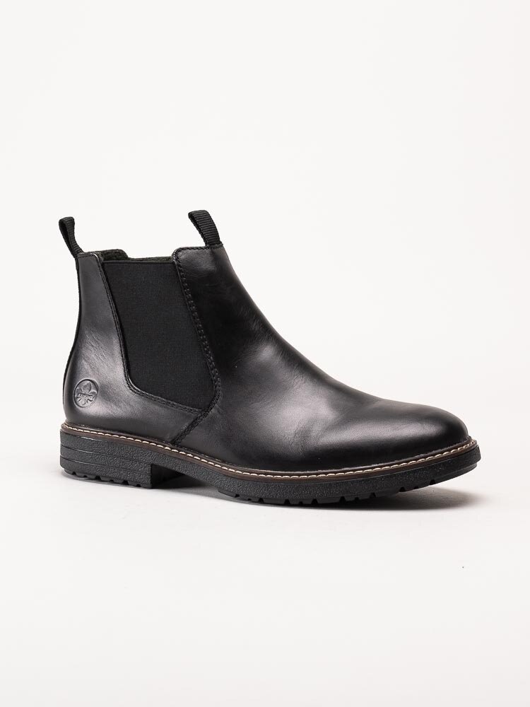 Rieker - Svarta chelsea boots i skinn