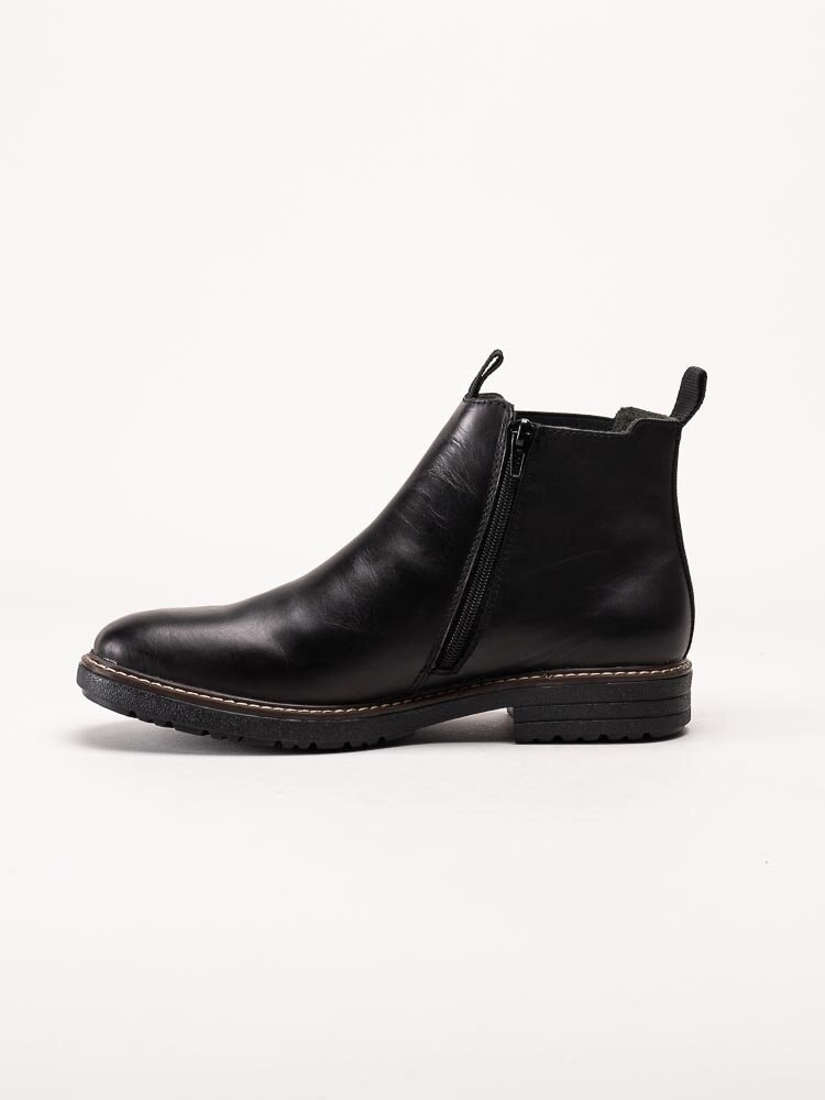 Rieker - Svarta chelsea boots i skinn