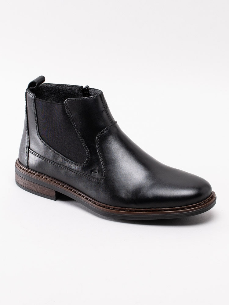 Rieker - Svarta chelsea boots i skinn