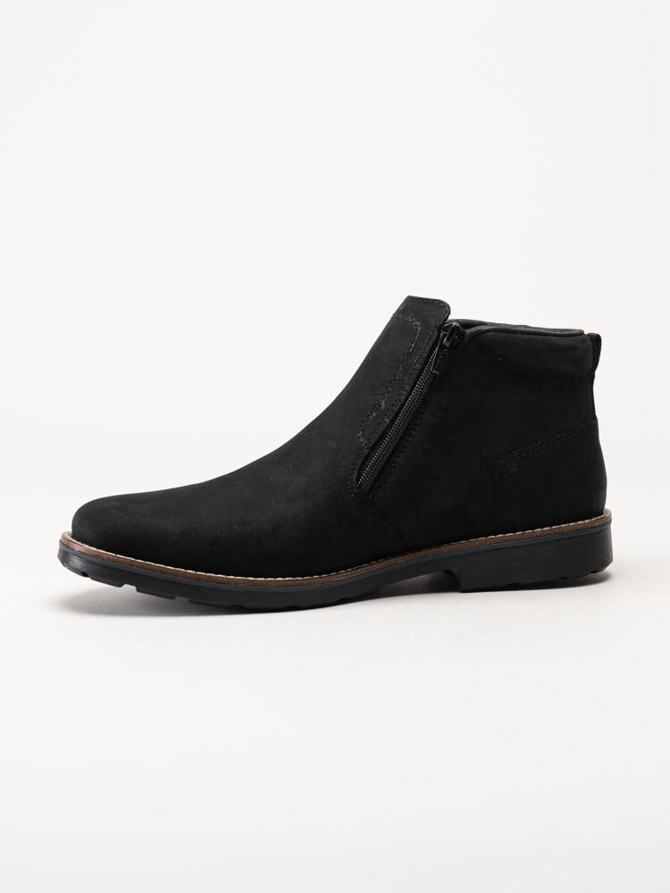 Rieker - Svarta fodrade boots i nubuck