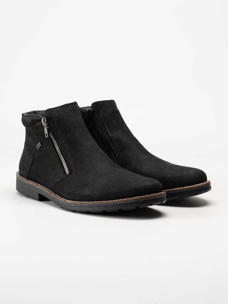 Rieker - Svarta fodrade boots i nubuck