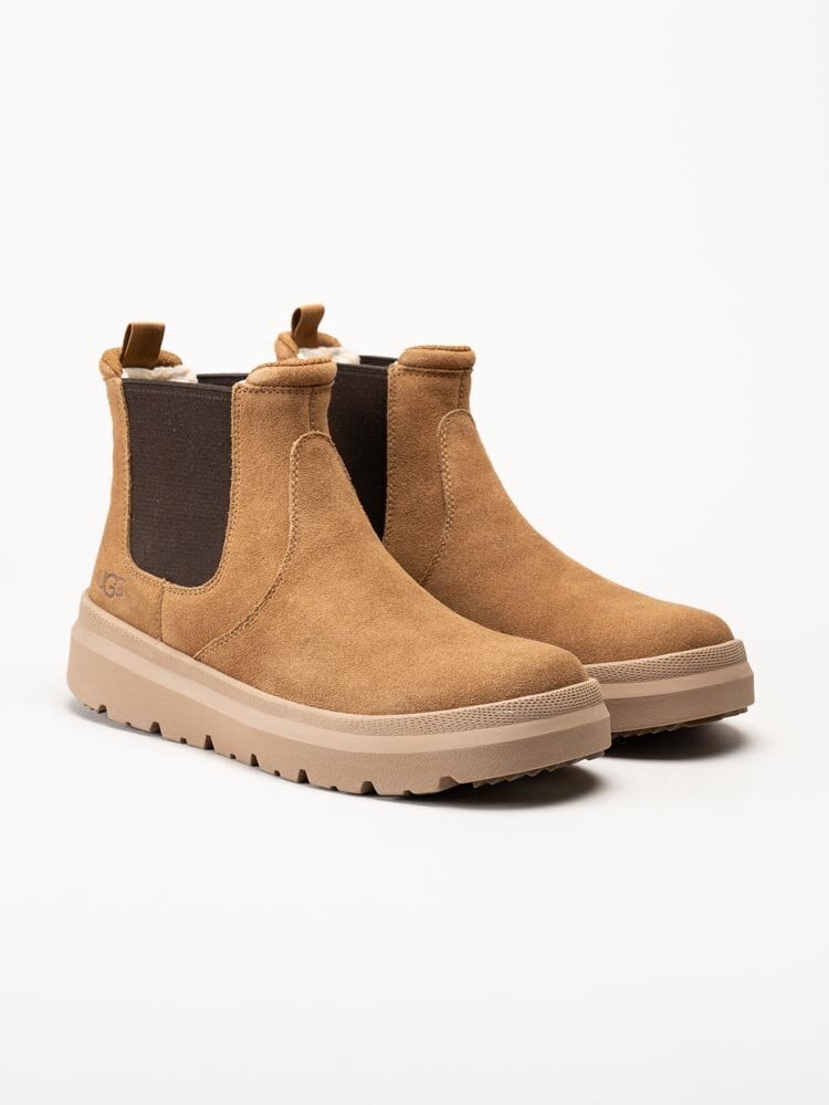 UGG - M Burleigh Chelsea - Ljusbruna ullfodrade chelsea boots i mocka