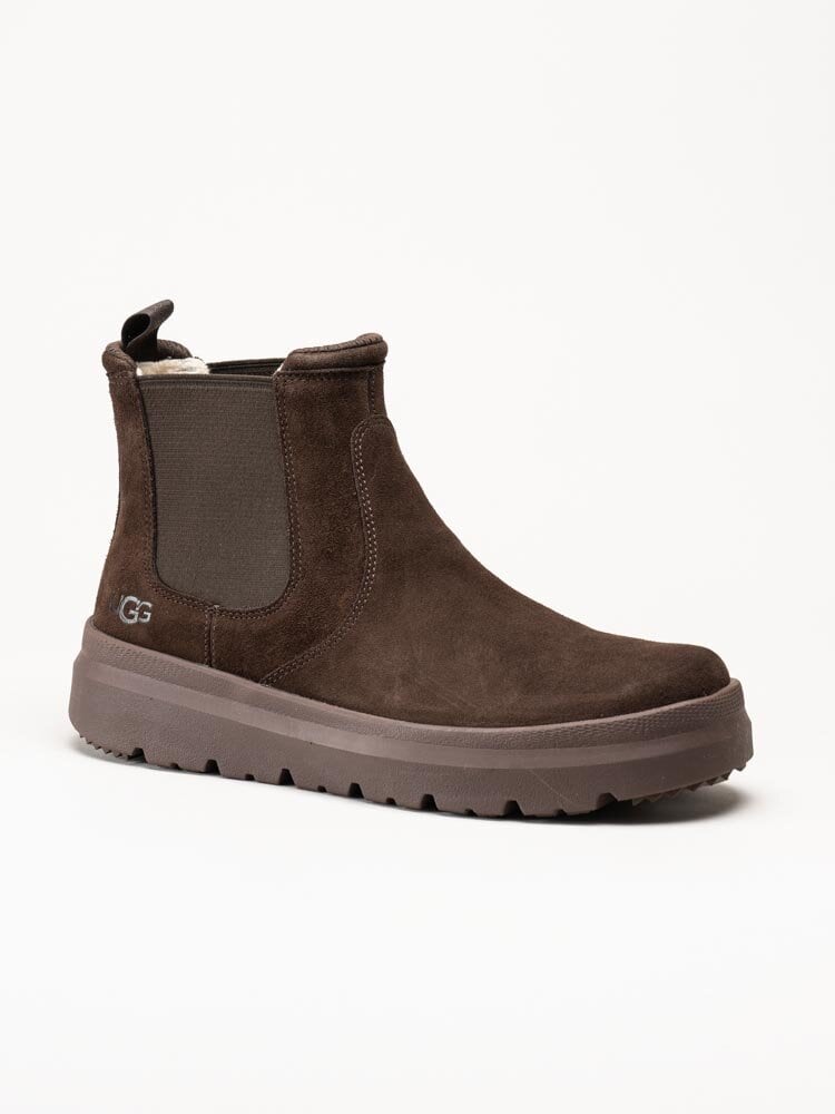 UGG - M Burleigh Chelsea - Mörkbruna ullfodrade chelsea boots i mocka