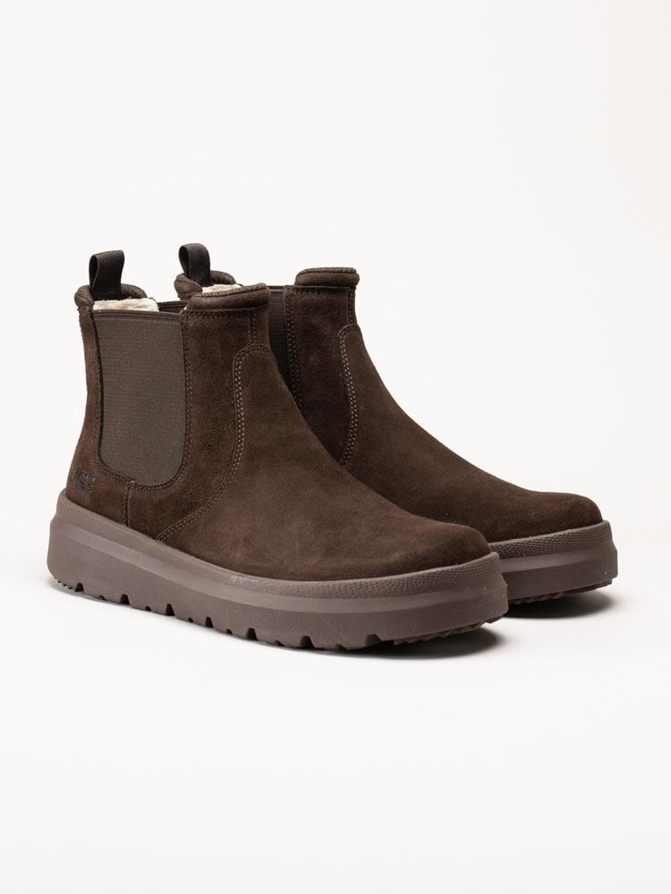 UGG - M Burleigh Chelsea - Mörkbruna ullfodrade chelsea boots i mocka