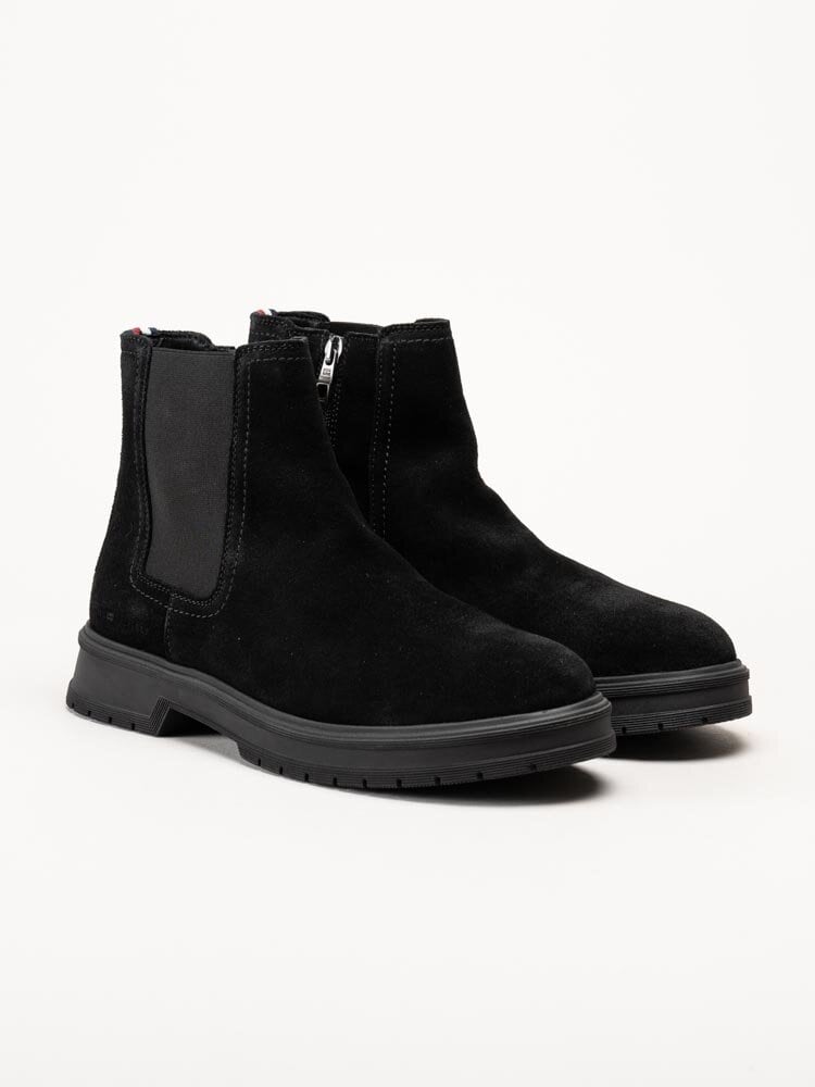 Tommy Hilfiger - GAEL 10B - Svarta boots i mocka