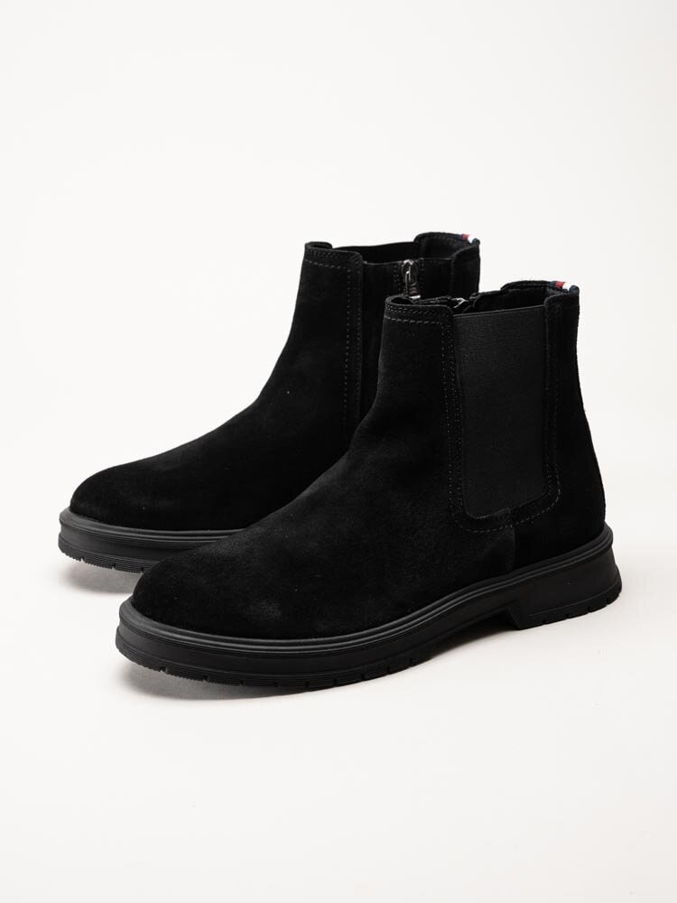 Tommy Hilfiger - GAEL 10B - Svarta boots i mocka