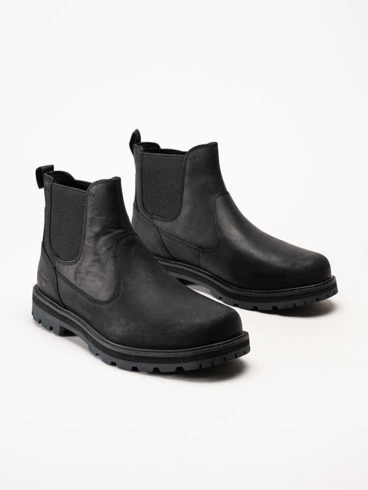 Timberland - Britton Road - Svarta chelsea boots i oljat skinn