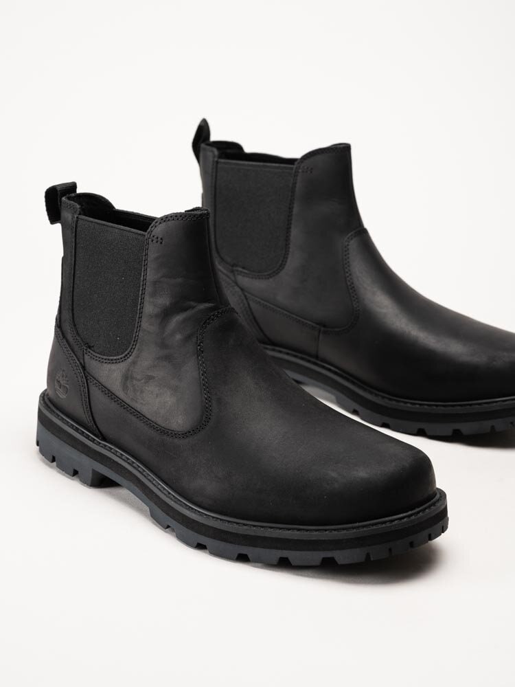 Timberland - Britton Road - Svarta chelsea boots i oljat skinn