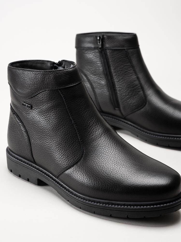 G Comfort - Svarta fodrade boots i skinn