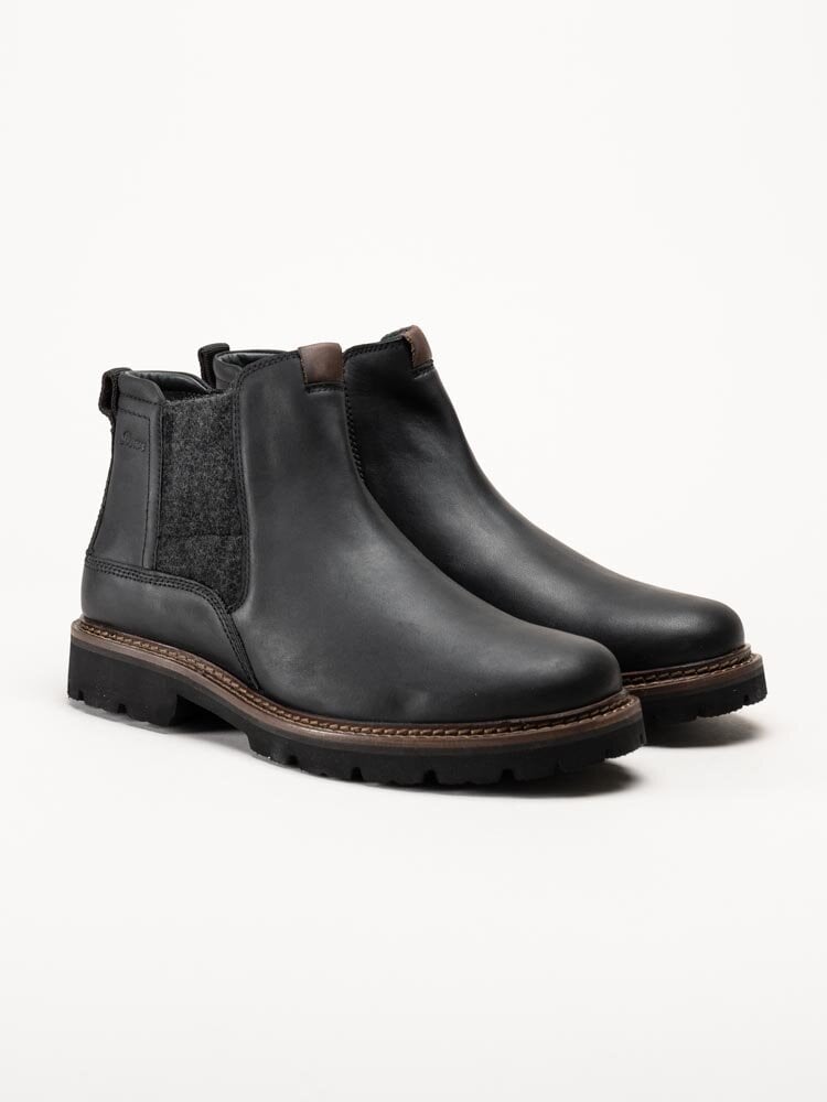 Sioux - Adalrik-715H - Svarta chelsea boots i oljat skinn