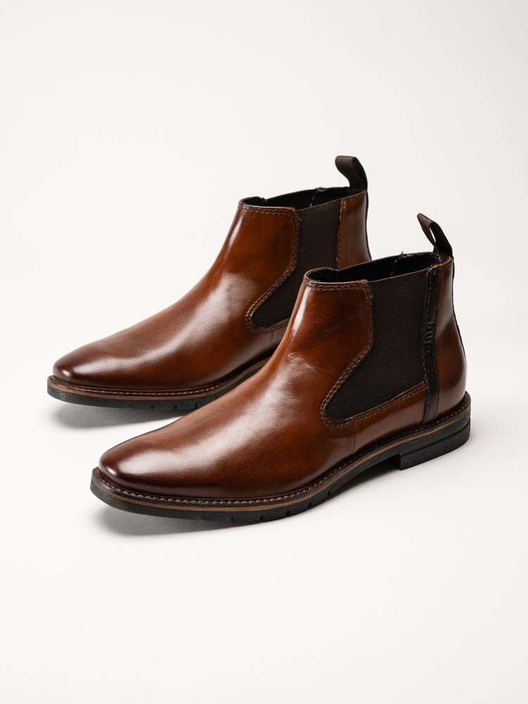 Bugatti - Ljusbruna chelsea boots i skinn