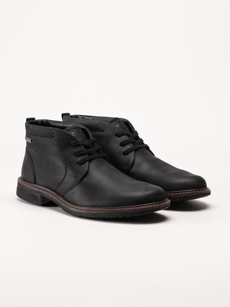 Ecco - Turn Ankle Boot GTX - Svarta kängor i oljat skinn