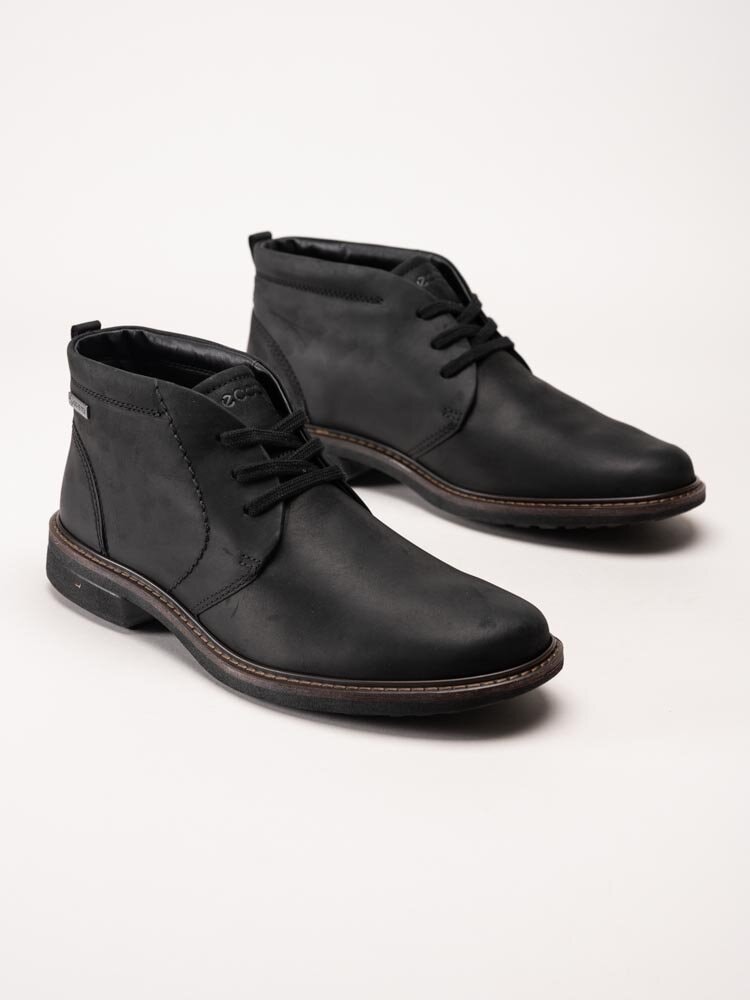 Ecco - Turn Ankle Boot GTX - Svarta kängor i oljat skinn