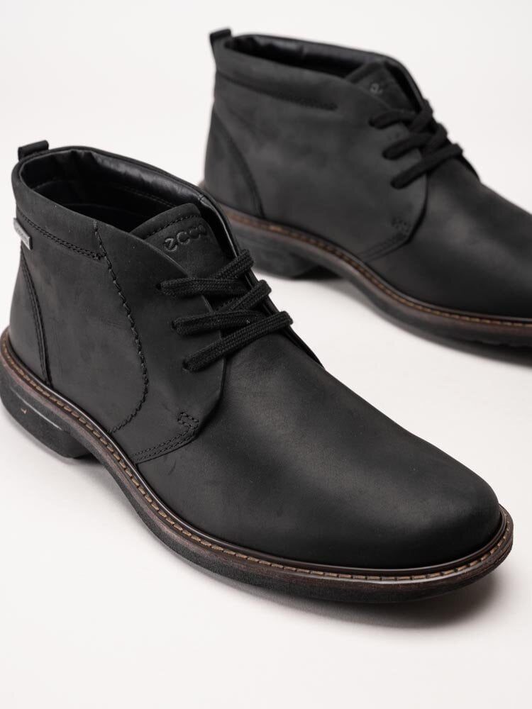 Ecco - Turn Ankle Boot GTX - Svarta kängor i oljat skinn