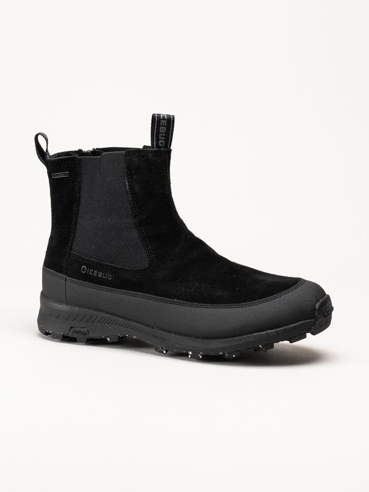 Icebug - Boda Mens BUGrip - Svarta chelsea boots i mocka