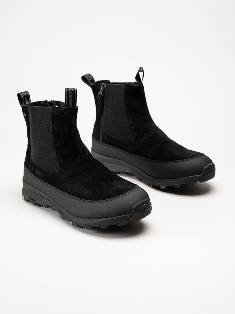 Icebug - Boda Mens BUGrip - Svarta chelsea boots i mocka