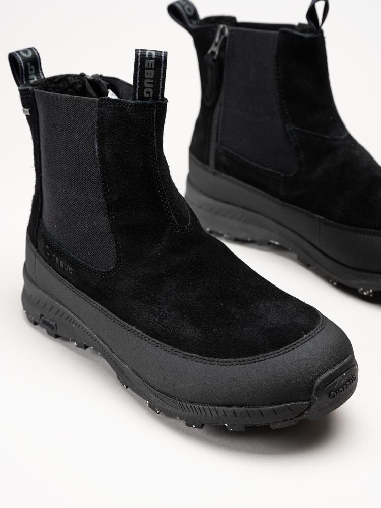 Icebug - Boda Mens BUGrip - Svarta chelsea boots i mocka