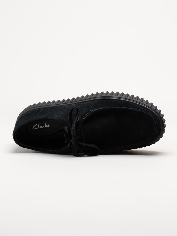 Clarks - Torhill Lo - Svarta snörskor i mocka