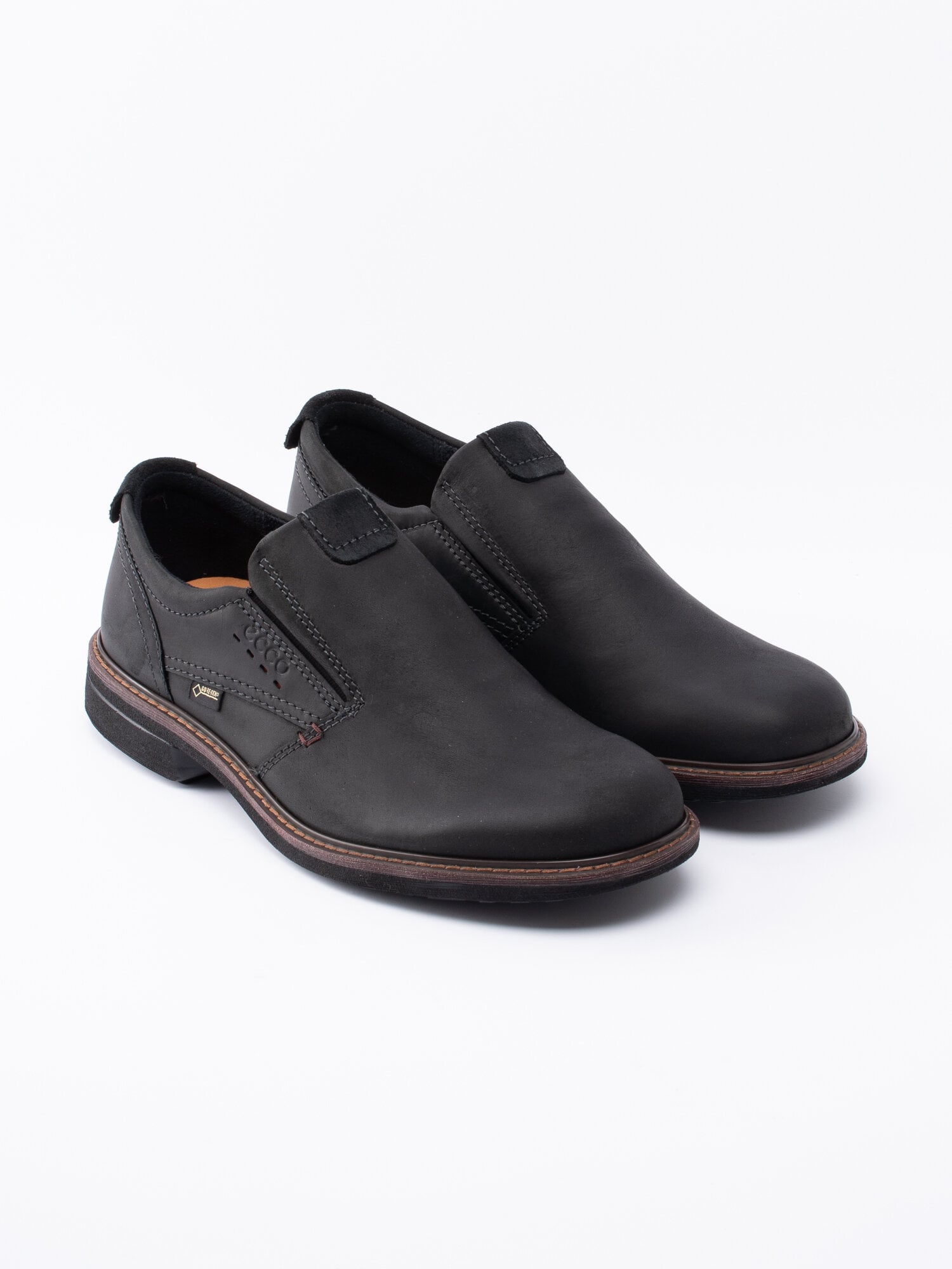 Ecco - Turn Slip-On - Svarta slip on loafers med Gore-Tex