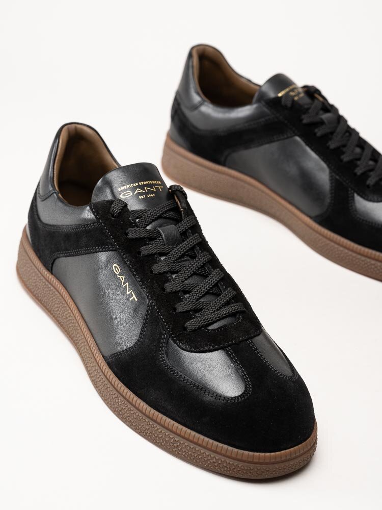 Gant Footwear - Cuzmo Sneaker - Svarta sneakers i skinn och mocka