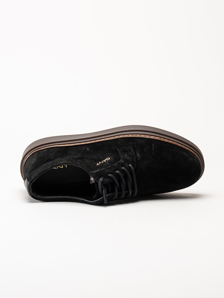 Gant Footwear - Kinzoon low lace - Svarta snörskor i mocka