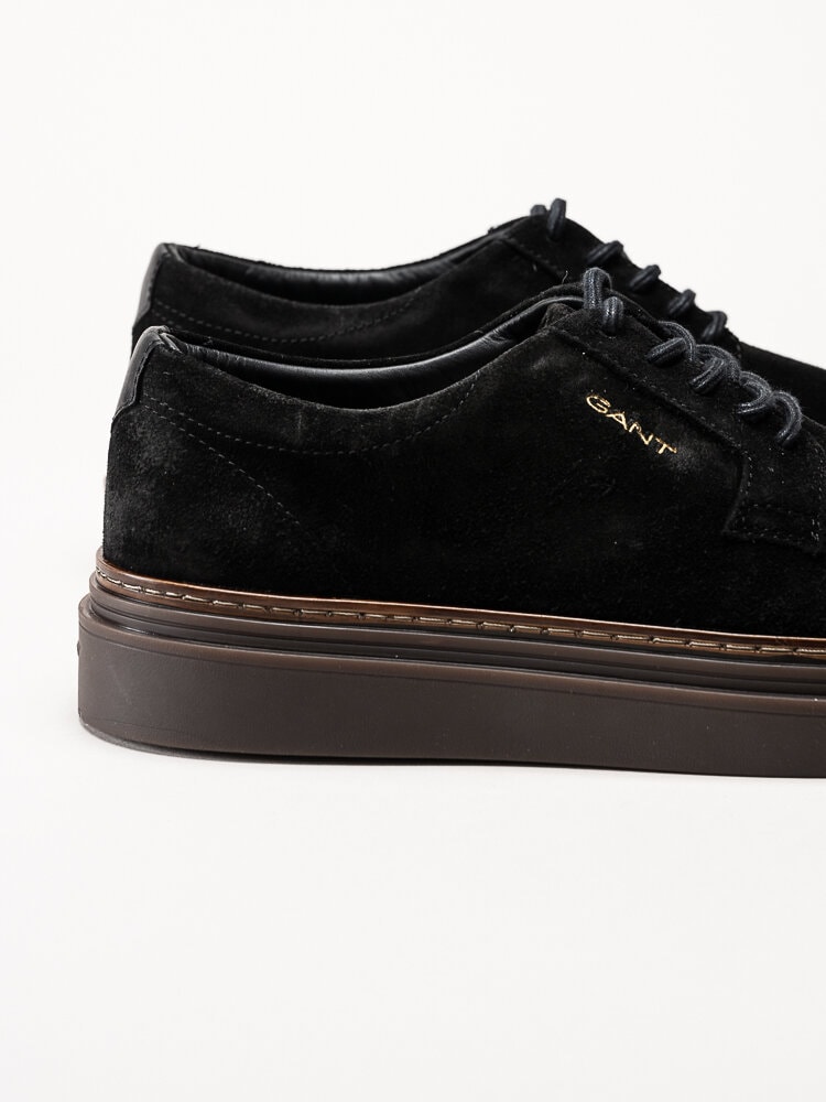 Gant Footwear - Kinzoon low lace - Svarta snörskor i mocka