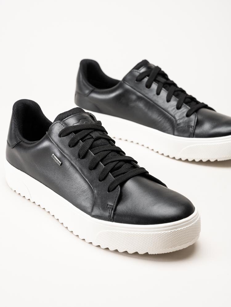 PoleCat - Rex Turin GTX - Svarta skinnsneakers med Gore-Tex