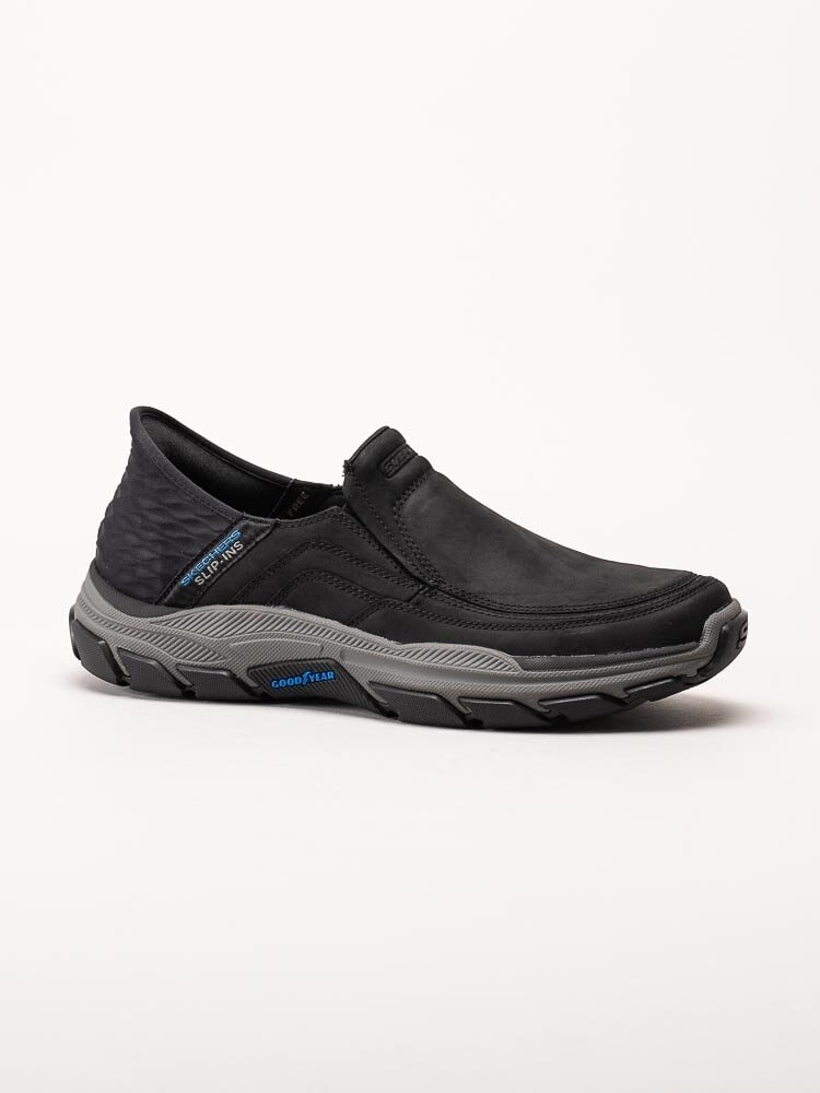 Skechers - Slip Ins Respected - Elgin - Svarta slip-ins i oljad nubuck