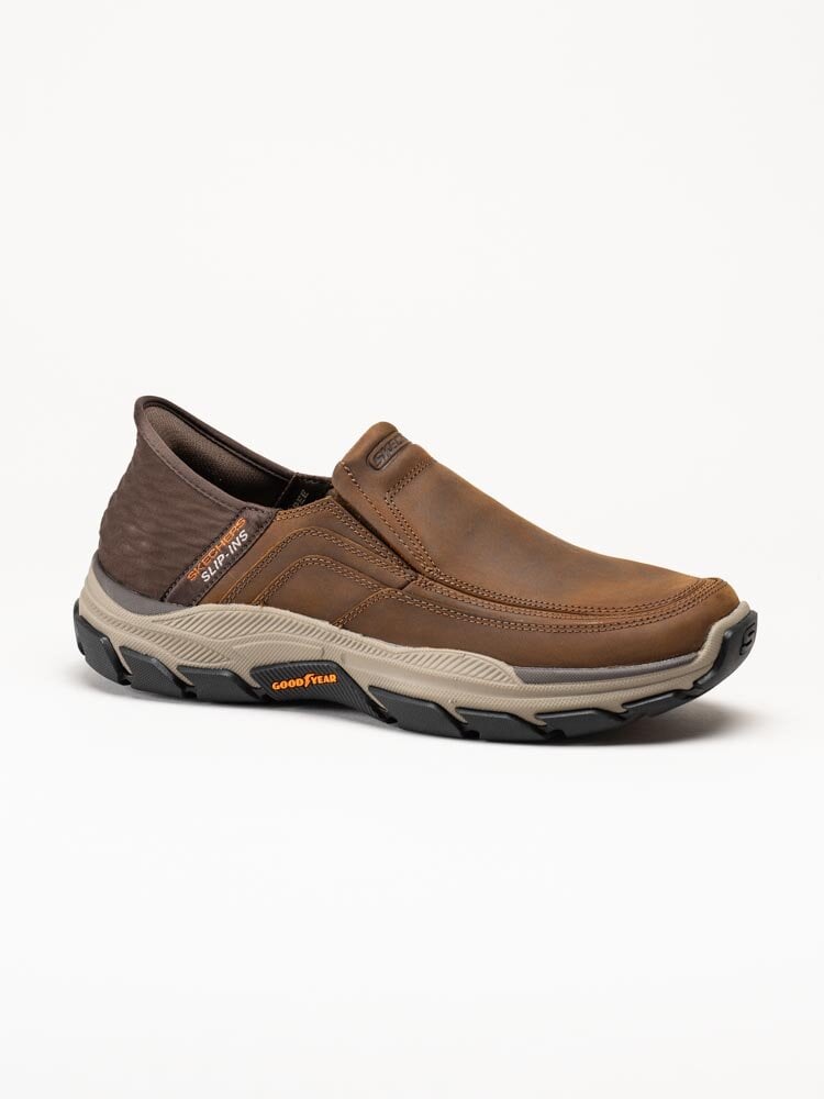 Skechers - Slip Ins Respected - Elgin - Bruna slip-ins i oljad nubuck