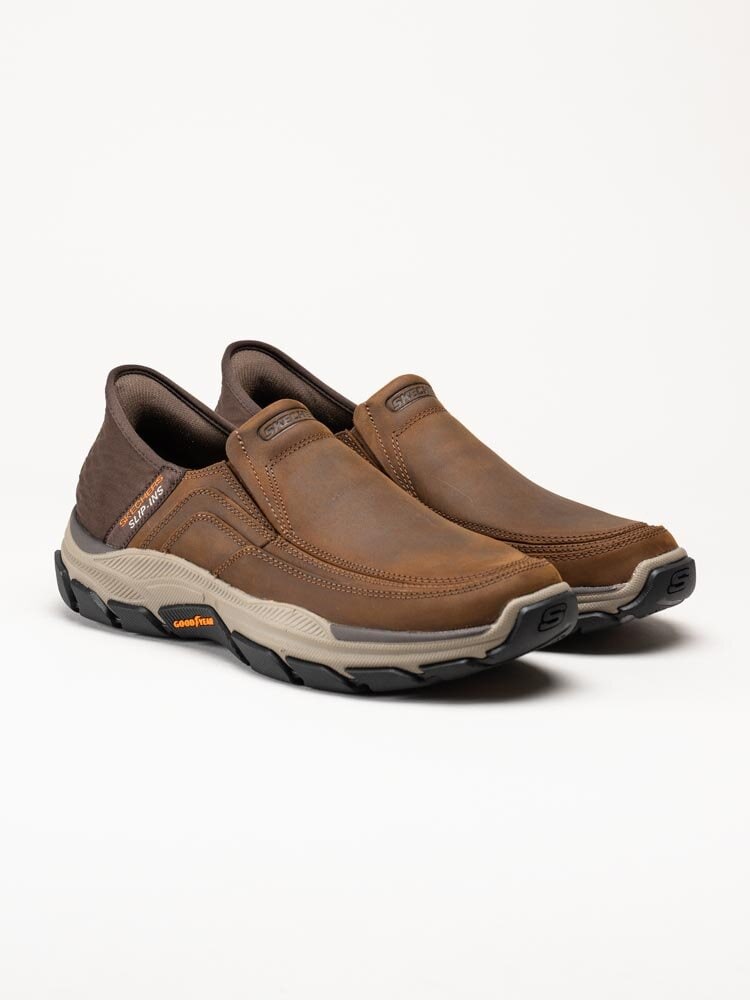 Skechers - Slip Ins Respected - Elgin - Bruna slip-ins i oljad nubuck