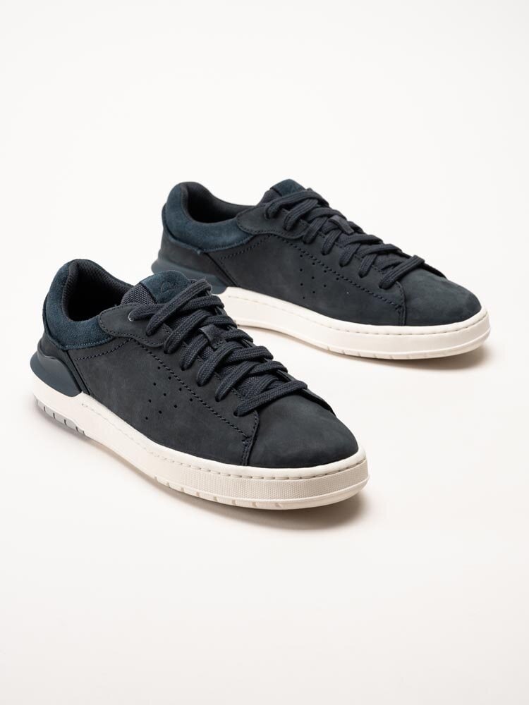 Clarks - Courtlite2 Run G - Blå retroinspirerade sneakers i nubuck