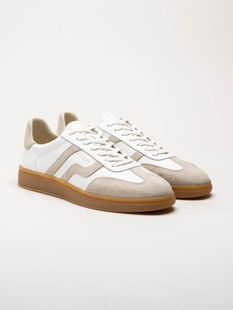 Gant Footwear - Cuzmo Sneaker - Off white sneakers i mocka och skinn