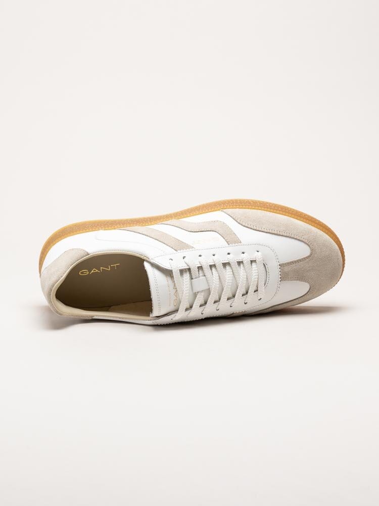 Gant Footwear - Cuzmo Sneaker - Off white sneakers i mocka och skinn