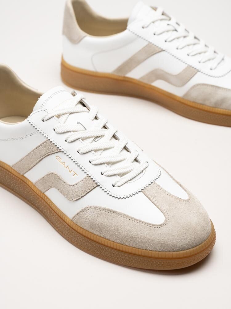 Gant Footwear - Cuzmo Sneaker - Off white sneakers i mocka och skinn