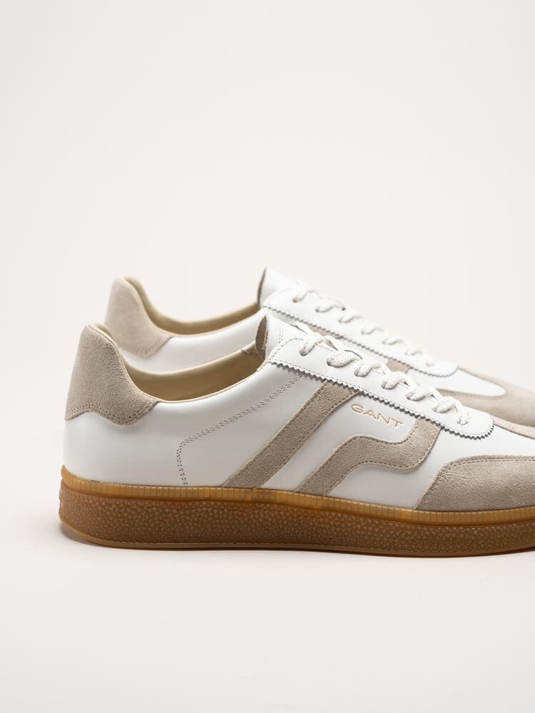 Gant Footwear - Cuzmo Sneaker - Off white sneakers i mocka och skinn