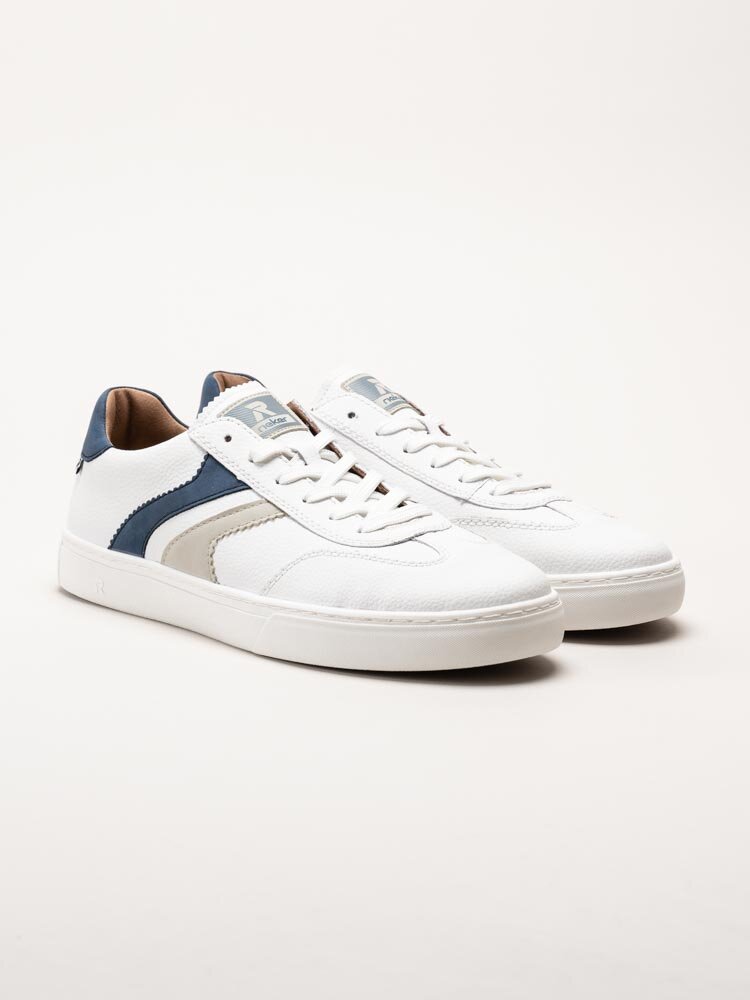 Rieker - Vita sneakers i skinn