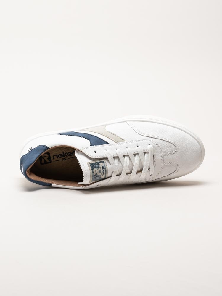 Rieker - Vita sneakers i skinn