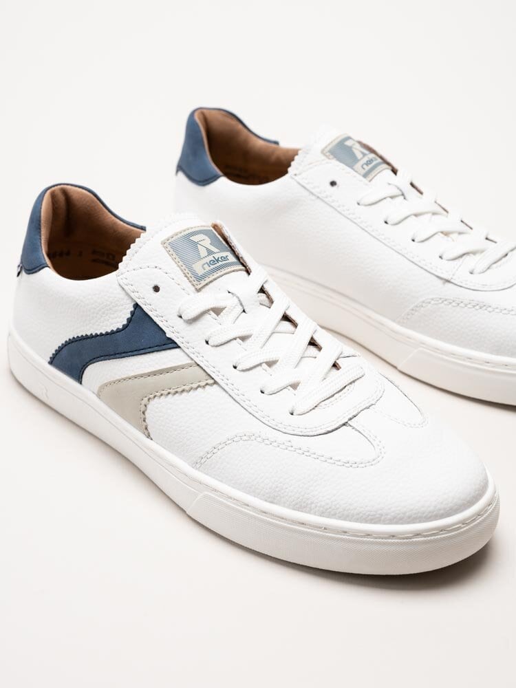 Rieker - Vita sneakers i skinn