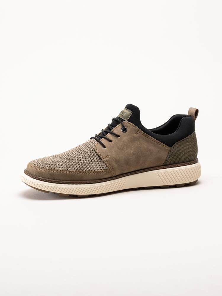 Rieker - Beige slip on skor i textil