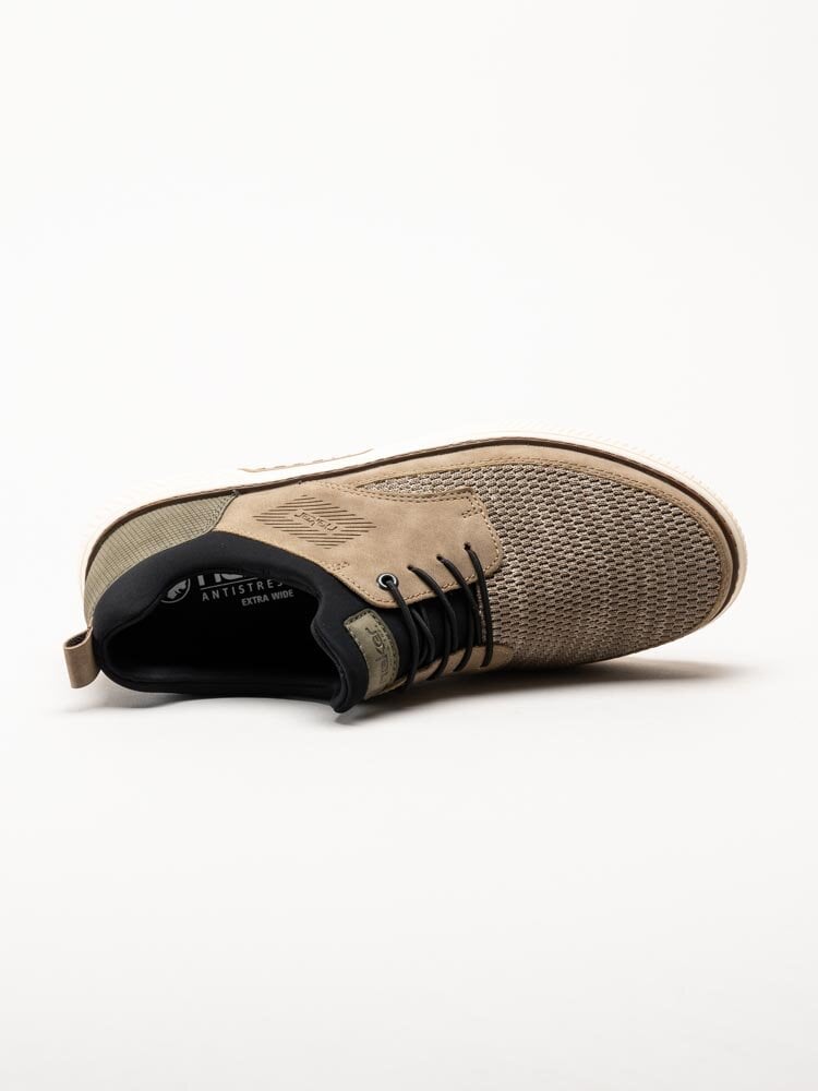 Rieker - Beige slip on skor i textil